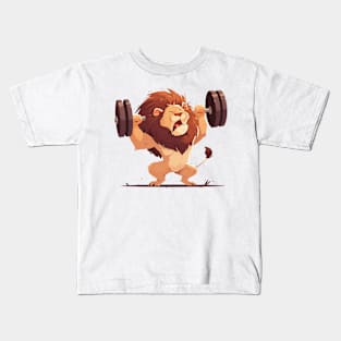 lion deadlift Kids T-Shirt